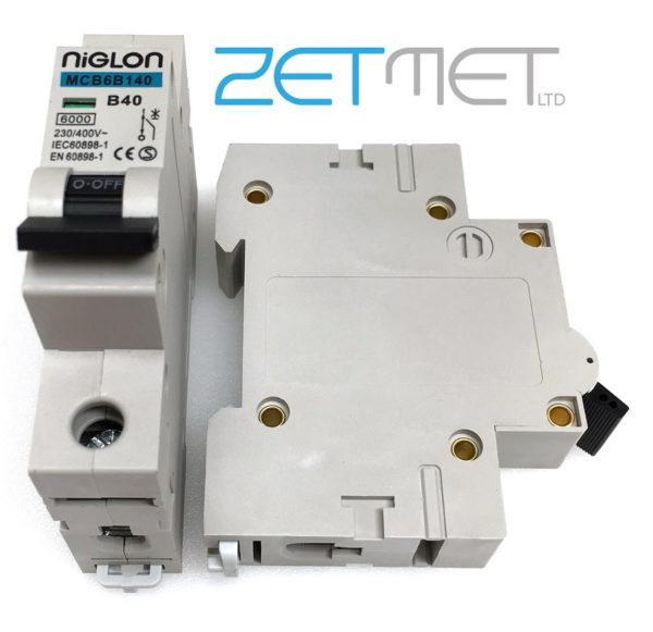 Niglon MCB6B140 40 Amp Single Pole Type B 6kA 230V Miniature Circuit Breaker MCB
