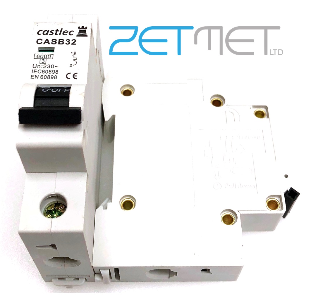 CTI ZB32 32 Amp Type B Single Pole 240V 6kA B32 Miniature Circuit Breaker MCB 