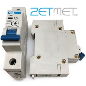 CTI ZB50 50 Amp Single Pole Type B 6kA 240V Miniature Circuit Breaker MCB