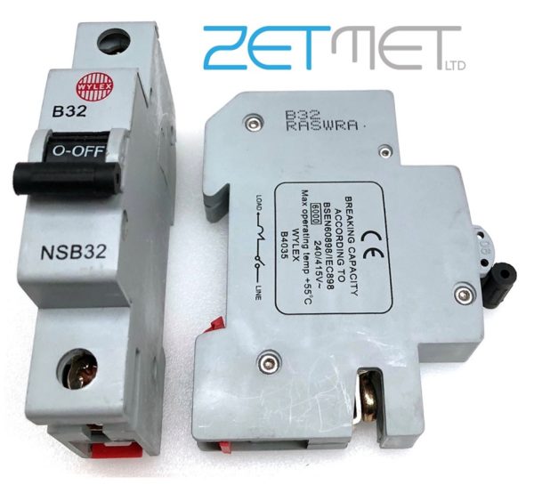 WYLEX NSB32 32A 32amp TYPE B MCB Single pole 