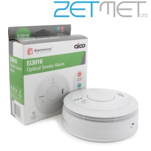 Aico Ei3016 3000 Series White 230V Mains Optical Smoke Alarm with Rechargeable Battery