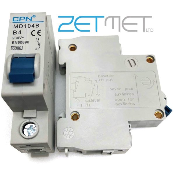 Cudis CPN MD104B 4 Amp Single Pole Type B 6kA 230V Miniature Circuit Breaker MCB