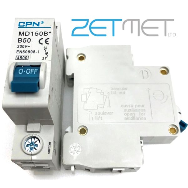 Cudis CPN MD150B 50 Amp Single Pole Type B 4.5kA 230V Miniature Circuit Breaker MCB
