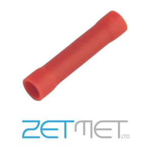 Red 1.5mm Insulated Butt Crimp Terminal Connector