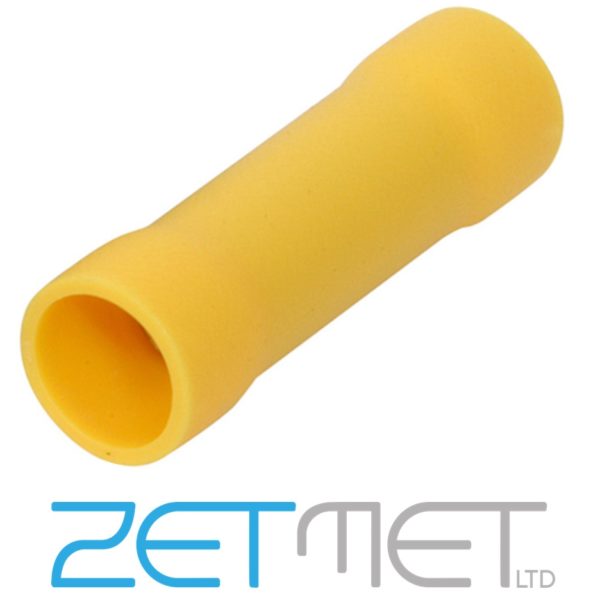 Yellow 6.0mm Insulated Butt Crimp Terminal Connector