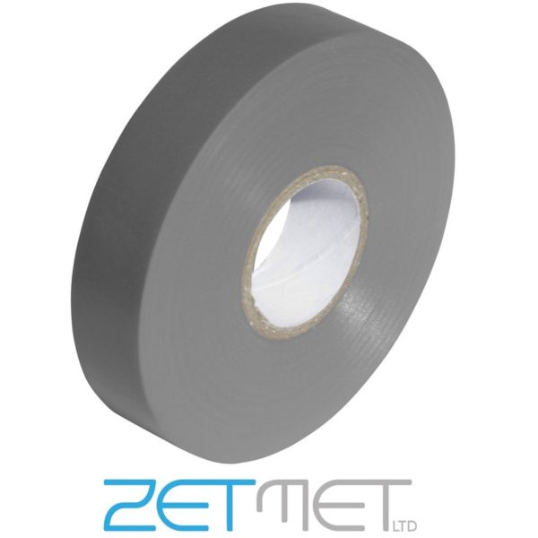 Grey PVC Insulation Tape 19mm x 33m Flame Retardant