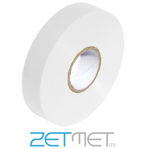 White PVC Insulation Tape 19mm x 33m Flame Retardant