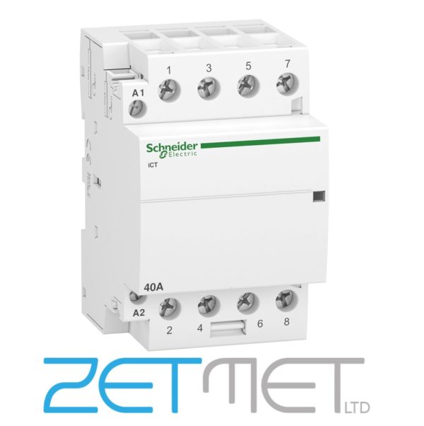 Schneider Acti 9 iCT A9C20844 40 Amp 4NO 4 Pole 240V 50Hz Contactor