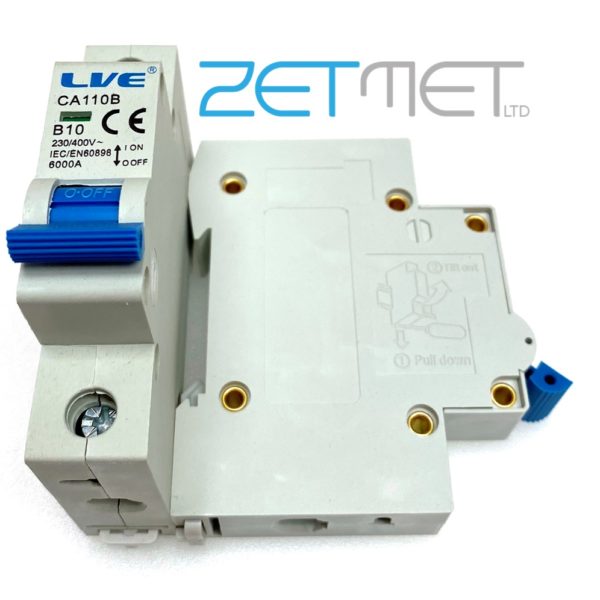 Live Electrical CA110B 10 Amp Single Pole Type B 6kA 230V Miniature Circuit Breaker MCB