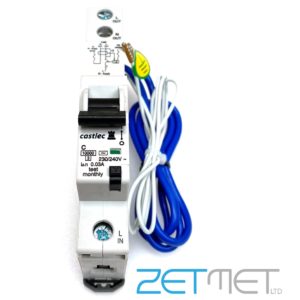 Castlec RCBOTC10SP 10 Amp Single Pole Type C 30mA 10kA 230V RCBO ...