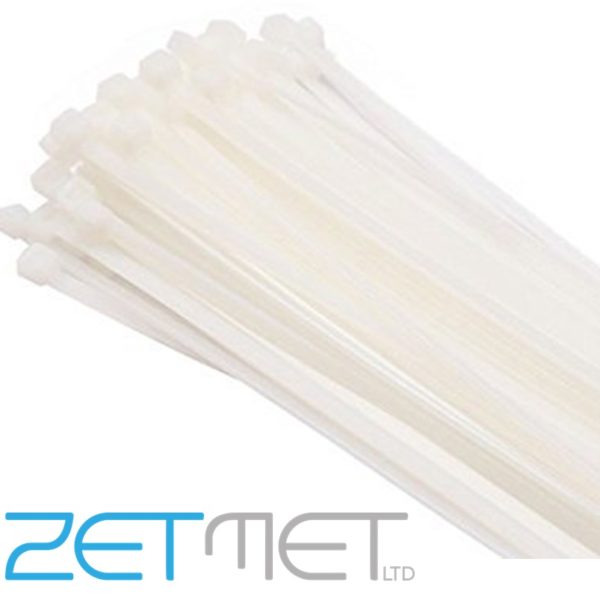 Nylon Cable Ties Natural 370mm x 7.6mm (Pack of 100)