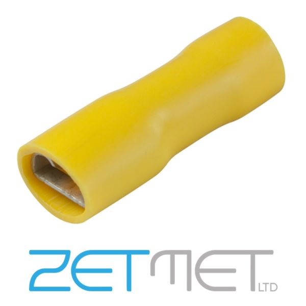Yellow Fully Insulated Female Spade Connector