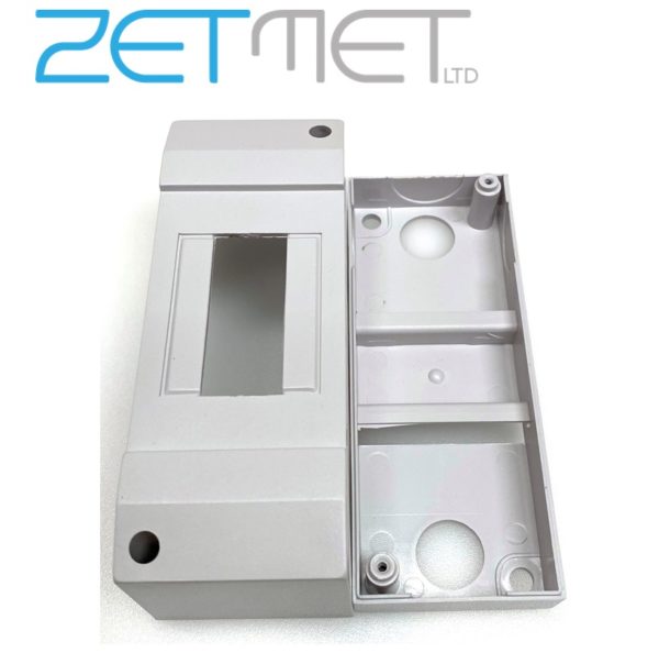 Castlec 2 Module Empty DIN Rail Plastic Enclosure Box - Image 2