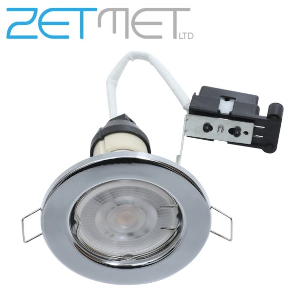 Red Arrow HS/FC Polished Chrome Pressed Steel Fixed GU10 230V LED Downlight