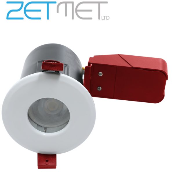 Red Arrow IGP/65W White Diecast IP65 Bathroom Fire Rated GU10 230V LED Downlight
