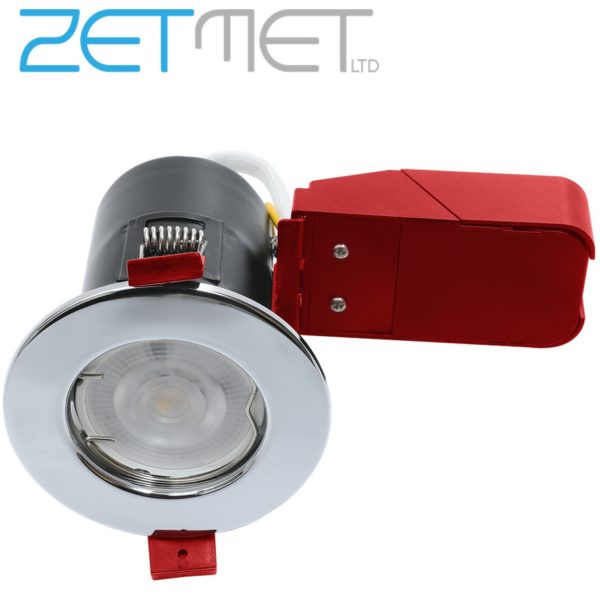 Red Arrow IGS/FC Polished Chrome Pressed Steel Fire Rated Fixed GU10 230V LED Downlight