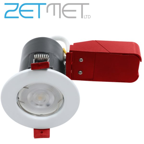 Red Arrow IGS/FW White Pressed Steel Fire Rated Fixed GU10 230V LED Downlight
