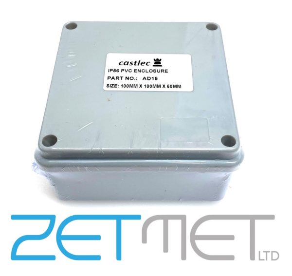 Castlec 100mm x 100mm x 50mm PVC Adaptable Enclosure Box IP56