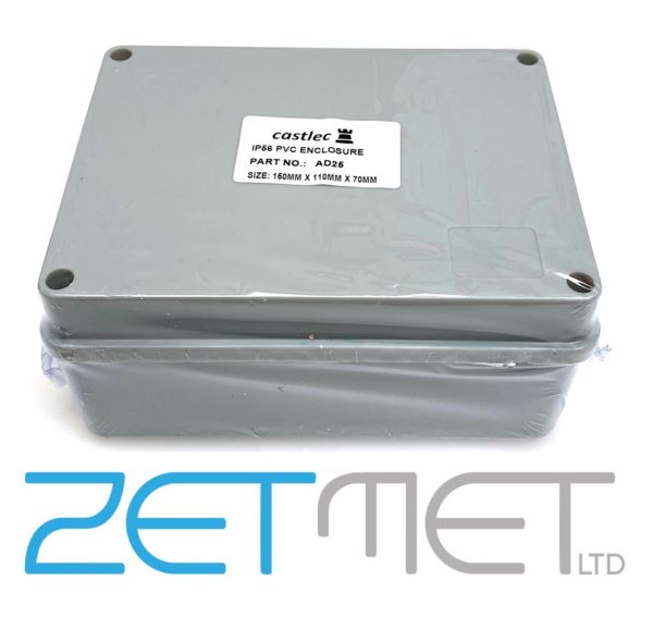 Castlec 150mm x 110mm x 70mm PVC Adaptable Enclosure Box IP56