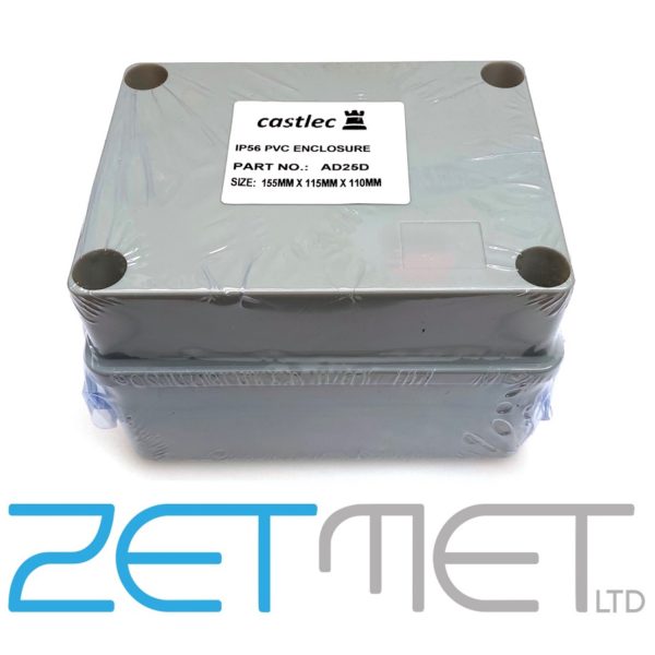 Castlec 155mm x 115mm x 110mm PVC Adaptable Deep Enclosure Box IP56