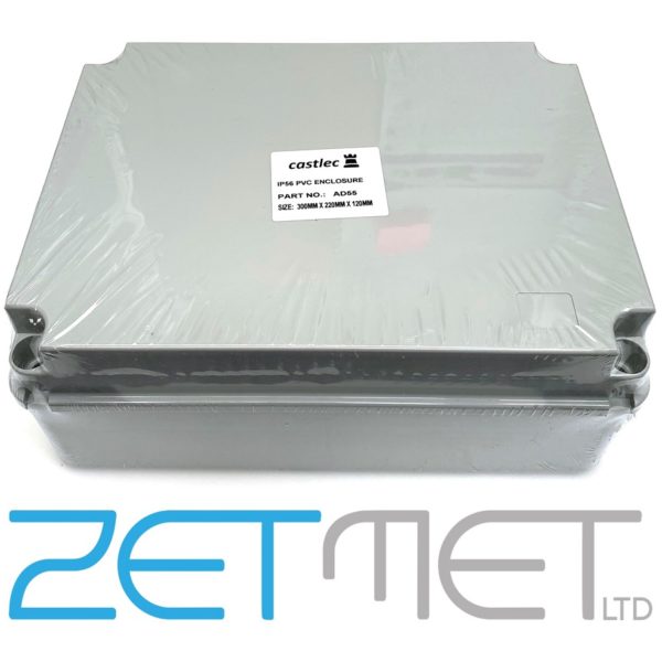 Castlec 300mm x 220mm x 120mm PVC Adaptable Enclosure Box IP56