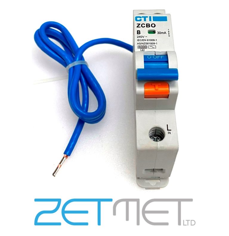 CTI ZCBO32/M 32 Amp Single Pole Type B 30mA 6kA 240V Compact Miniature ...