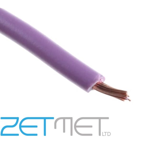 1.0mm Violet Tri-Rated Cable Single Core Switchgear Wiring (priced per metre)