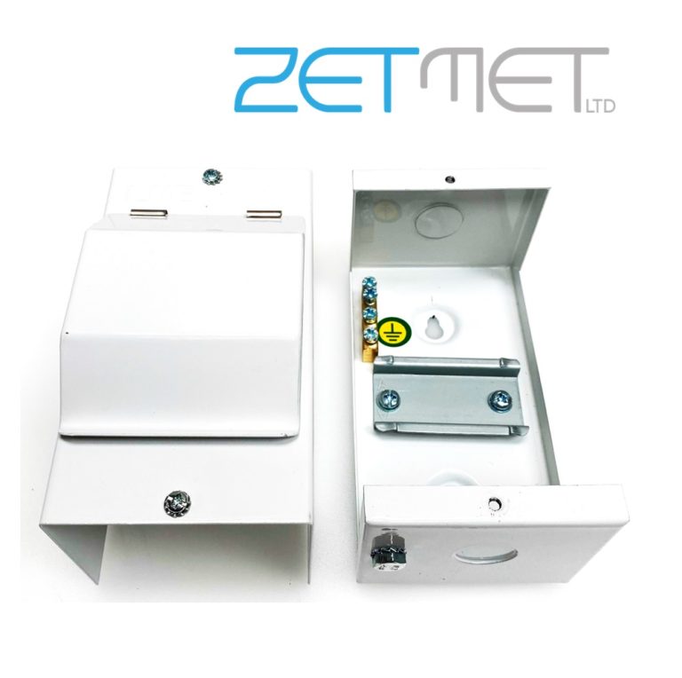 Empty Rails Material Electrical Live Electrical 2 Way Empty DIN Rail Metal Enclosure With Lid EMCU2-A ...