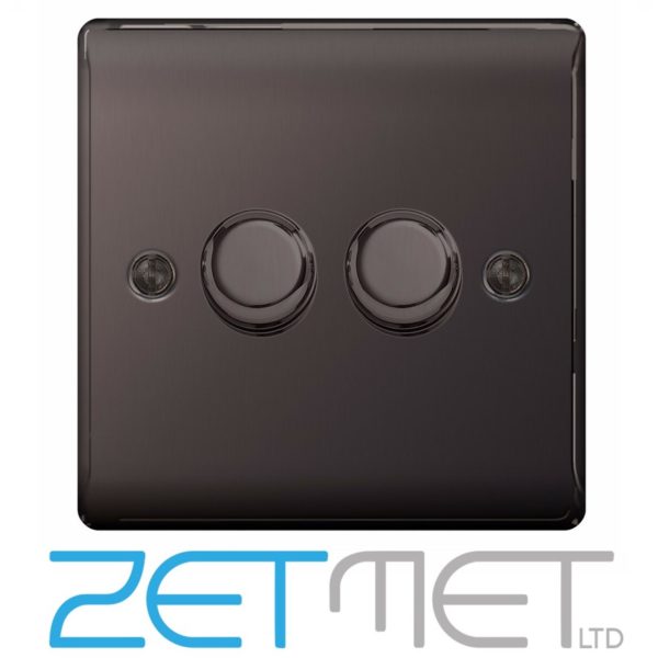 Double Dimmer Switch Black Nickel