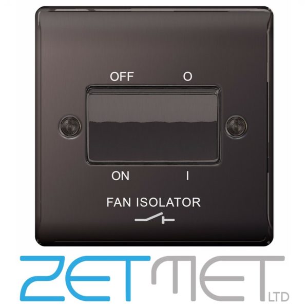 Fan Isolator Switch Black Nickel