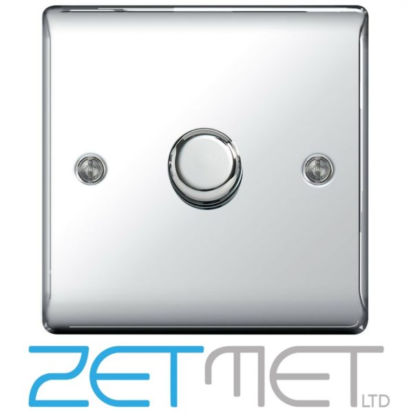 Single Dimmer Switch Polished Chrome