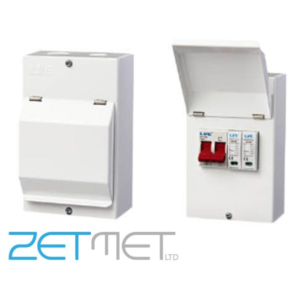 Live Electrical EMCU4-SP 4 Way Mini Metal Surge Protection + 100A Main Switch Consumer Unit Enclosure