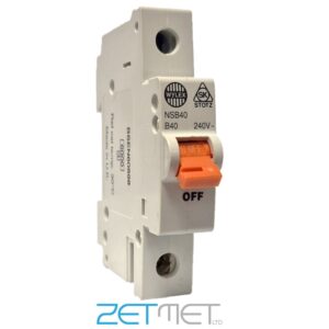 Wylex NSB40 40 Amp Single Pole Type B 6kA 240V Stotz Miniature Circuit ...