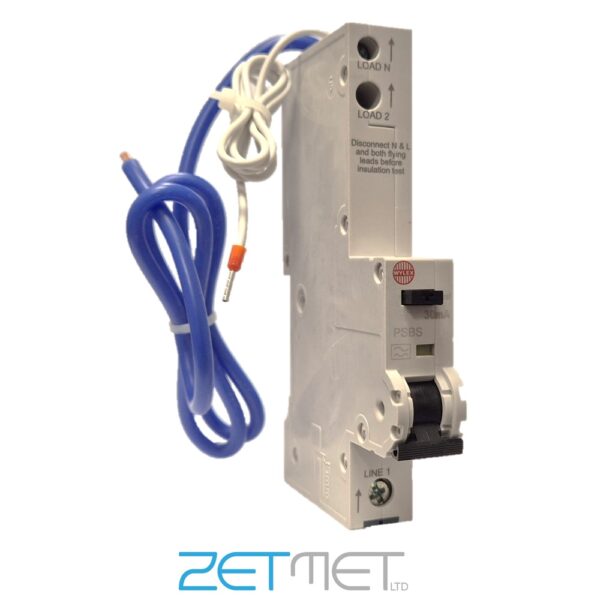 Wylex PSBS10-B/1 10 Amp Type B Single Pole 30mA 230V RCBO