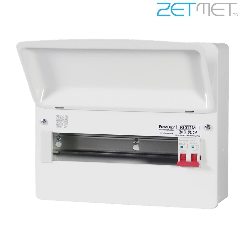 FuseBox F3 Series F3012M 12 Way 100A Main Switch Metal Consumer Unit - Image 2