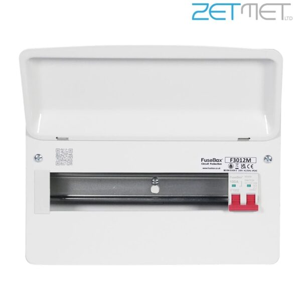 FuseBox F3 Series F3012M 12 Way 100A Main Switch Metal Consumer Unit