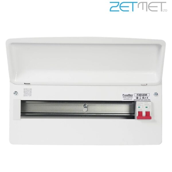 FuseBox F3 Series F3016M 16 Way 100A Main Switch Metal Consumer Unit