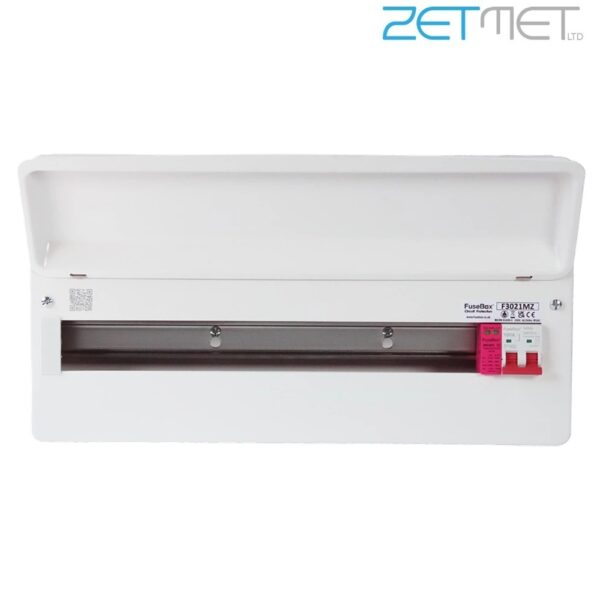 FuseBox F3 Series F3021MZ 21 Way 100A Main Switch Metal Consumer Unit + T2 Surge Protection