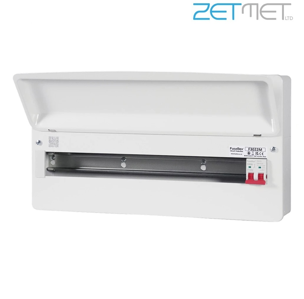 FuseBox F3 Series F3022M 22 Way 100A Main Switch Metal Consumer Unit - Image 2