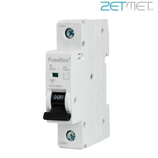FuseBox MT06C061 6 Amp Single Pole C Curve 6kA 230V Miniature Circuit Breaker MCB