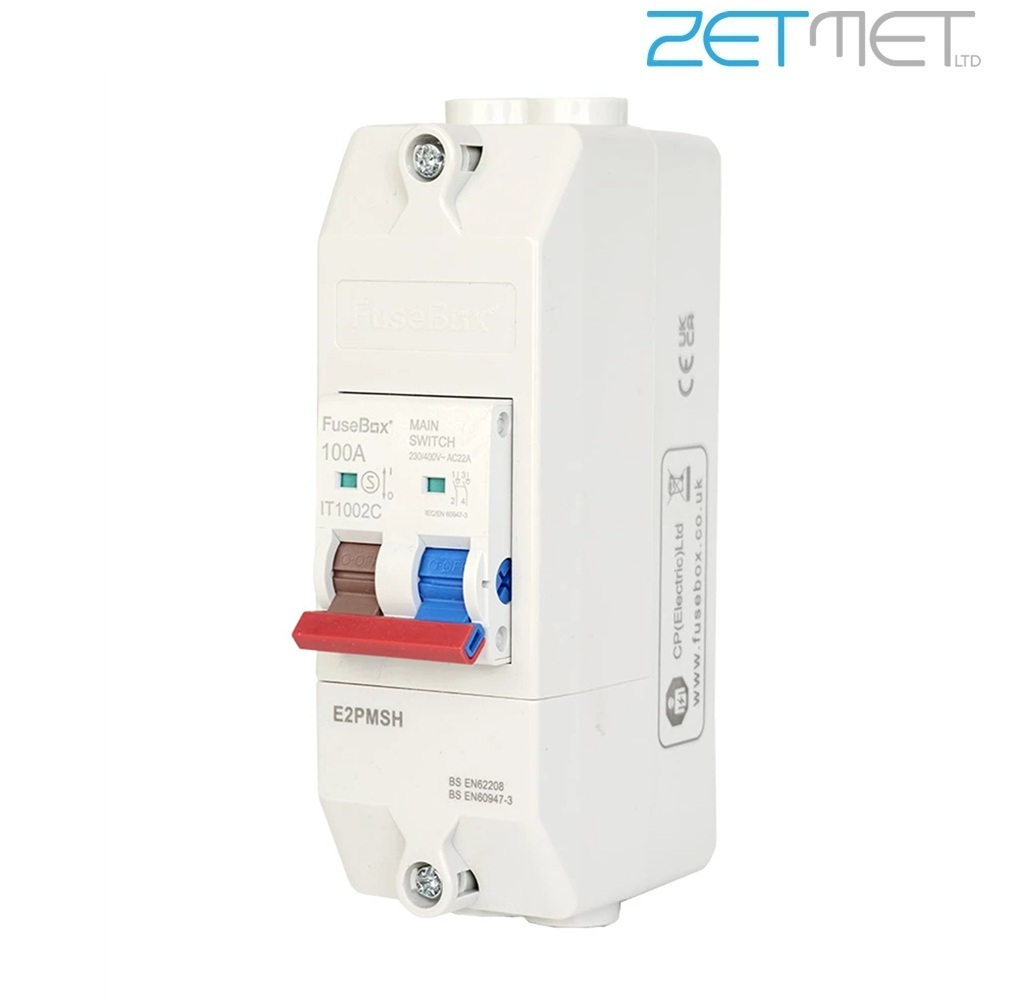 FuseBox E2PMSH 100A 2 Pole Mains Supply Meter Isolator Switch and Enclosure - Image 2