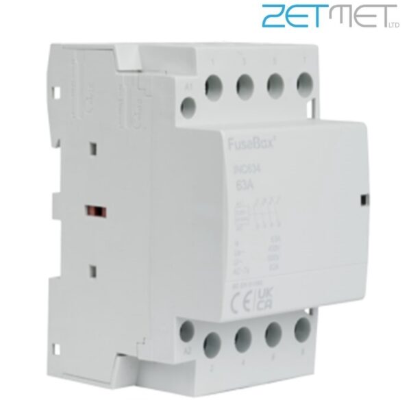 FuseBox INC634 63 Amp 4 Pole N/O Modular DIN Rail Contactor