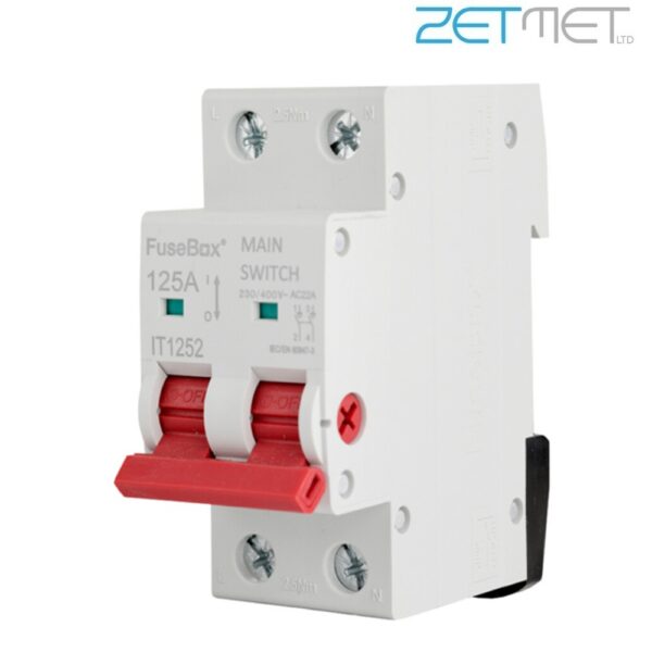 FuseBox IT1252 125 Amp Double Pole Mains Switch Isolator