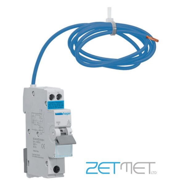 Hager ADB932R 32 Amp B Curve Single Pole 1 Module 30mA 6kA Type A Bi-Directional RCBO