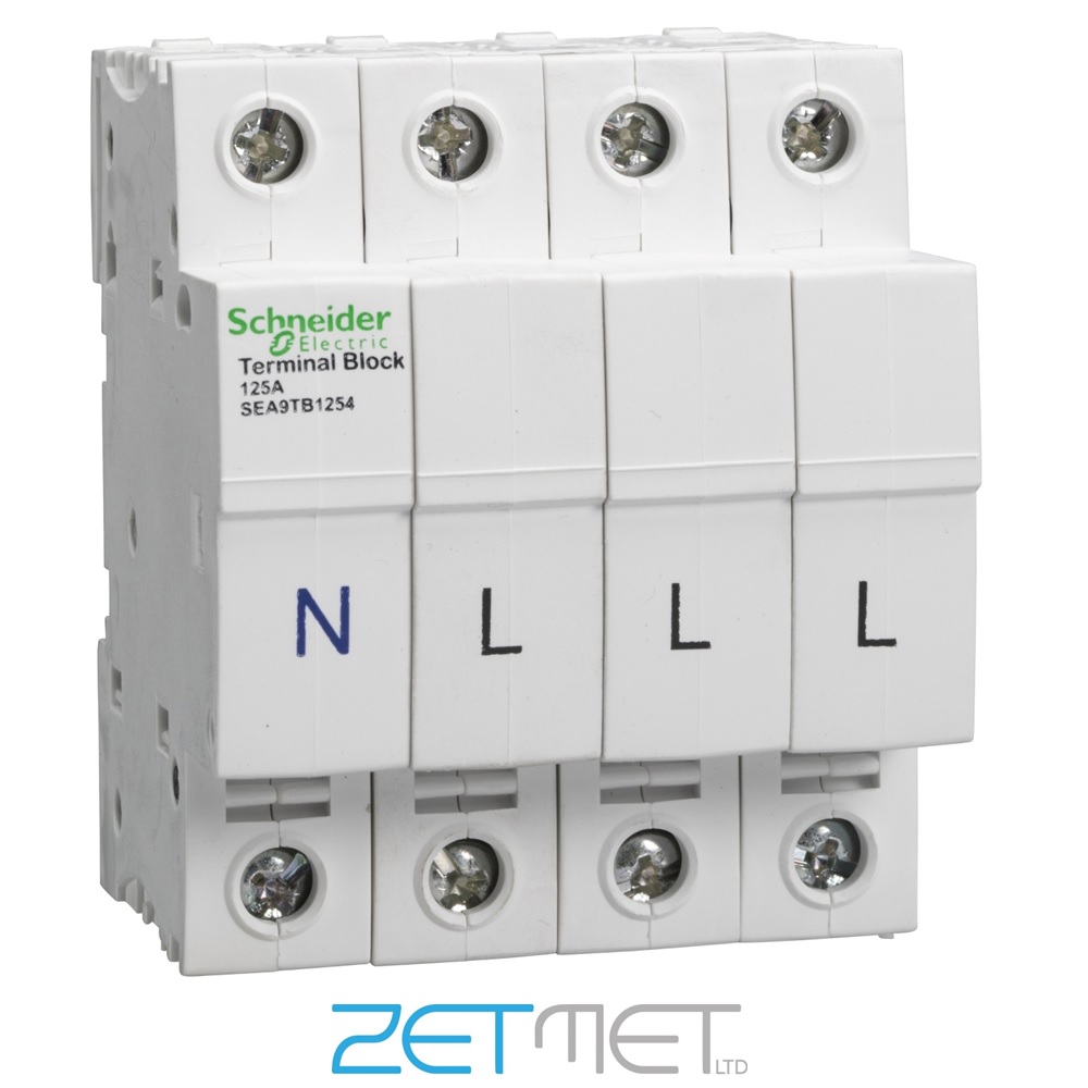 Schneider Acti 9 SEA9TB1254 125 Amp Four Pole Terminal Block