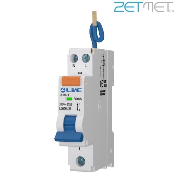 Live Electrical AMR106C-030 6 Amp Bi-Directional Double Pole C Curve 30mA 6kA Miniature Type A RCBO